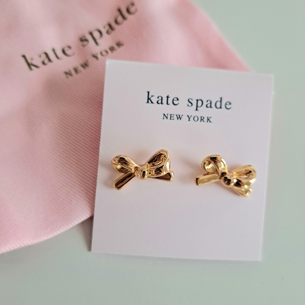 Kate Spade Golden Bow Earrings ୨୧ ‧₊˚ ⋅